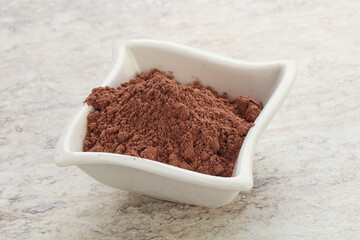 Natural organic cocoa powder for culinary