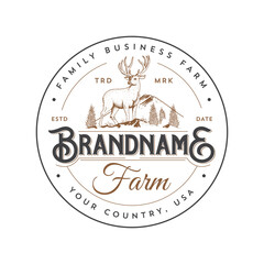 Vintage Farm Premium Logo Vector Graphic Illustration