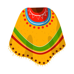 mexican poncho icon