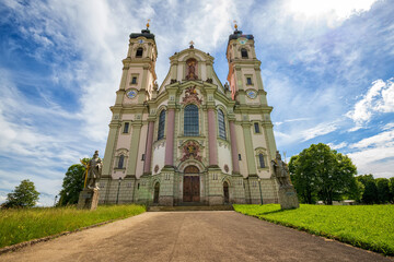 Fototapeta na wymiar Basilica St. Alexander and St. Theodore on Ottobeuren, Germany