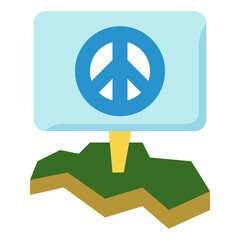 pacifism line icon