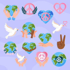 set of international day of peace