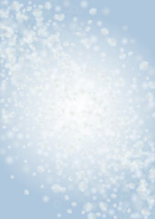 Vector Magical Glowing Background with Silver and Purple Falling Stars on Grey. Sparkle Star Sky Cover and Card Design. Glittery Confetti Frame. Christmas and New Year Poster. Cosmic Bokeh Light.