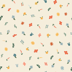 Abstract seamless pattern. Simple organic shapes