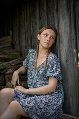 A beautiful young Ukrainian girl returned to her town after liberation from the Russian occupiers.