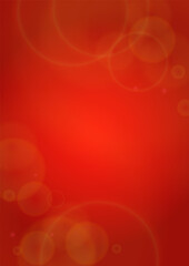 Twinkle Vector Magic Background With Golden Sparkle Circles on Red Gradient. Shiny Sun Texture. Defocused Bokeh Design. Christmass And New Year Frame. Glittery Shimmer Summer Love Page. Valentine Card