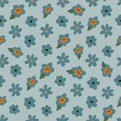 Abstract seamless pattern. Simple organic shapes