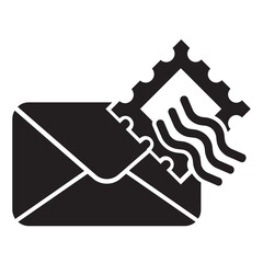 Stamp , Postal Service solid icon.
