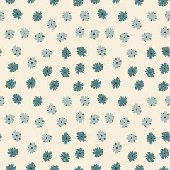 Seamless pattern with abstract shapes. Simple colored doodles