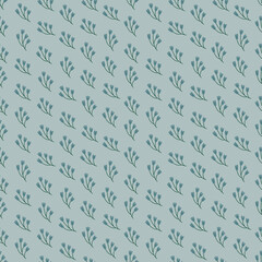 Seamless pattern with abstract shapes. Simple colored doodles