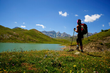 Enbalse de Ezcarra. Valle de Tena.Pirineos.Huesca.Cordillera pirenaica.España.