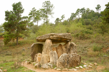 Dolmen de Sòls de Riu.Rialb.Lleida.Cordillera pirenaica.Catalunya.España. © Tolo