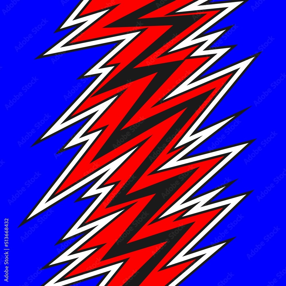 Poster abstract background with gradient jagged zigzag line pattern