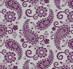 traditional paisley floral pattern, textile , Rajasthan, royal India	