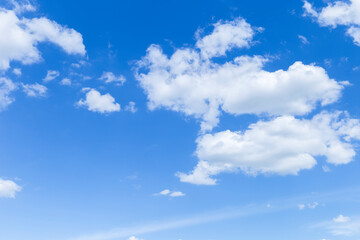 Sky scape background, white cloud over blue sky, nature background