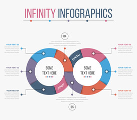 Modern Infinity Infographics with 08 Steps