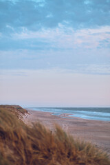 sandy beach at the danish north sea coast. High quality photo