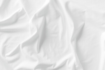 Fototapeta na wymiar White fabric. luxurious white fabric texture background. Creases of satin, silk, and cotton.