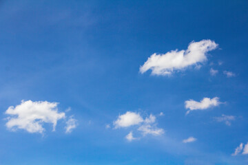 Blue sky and white cloud soft, White cloud background, Winter sky in thailand, Cloud wind sky.