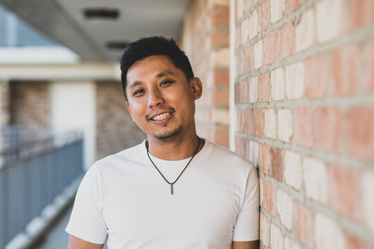 Smiling Portrait Of Asian Man