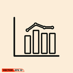 Icon vector graphic of chart 