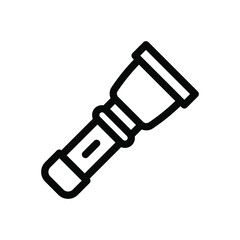 flashlight line icon illustration vector graphic