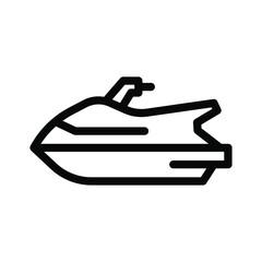 jet ski line icon illustration vector graphic