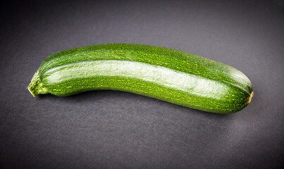 Zucchini isolated on a black background