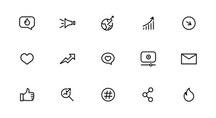 Minimal Trend icon set vector for a website, banner, and app design.
