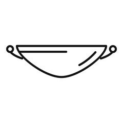 Asian food pot icon outline vector. Cooking oil
