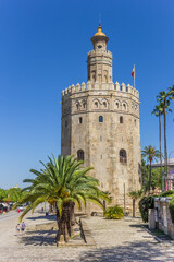 Fototapeta na wymiar Torre Del Oro tower in the historic center of Sevilla, Spain