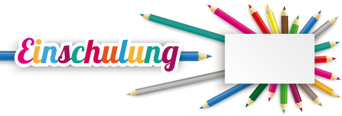 Einschulung Bunte Malstifte