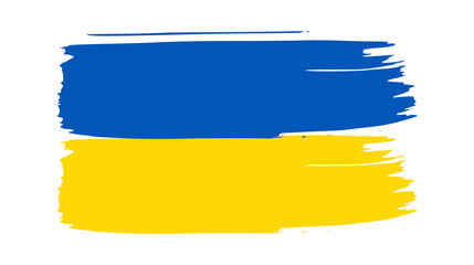 Obraz premium Ukrainian national flag in grunge style