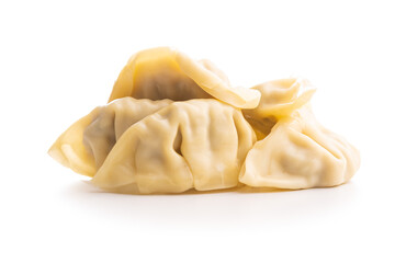 Chinese dumplings isolated on white background.