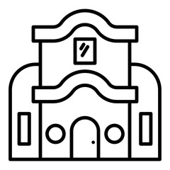 modern house icon on transparent background