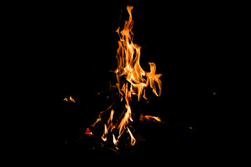 fire in the dark