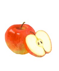 秋の味覚　果物　りんご