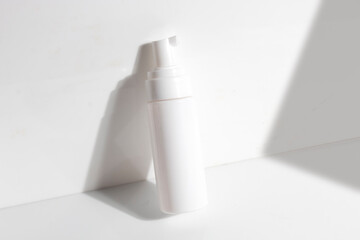 mockup tube bottle for skin care cosmetic summer sunscreen, product branding, cream lotion treatment