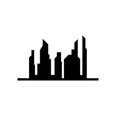 Naklejka premium Modern City skyline vector icon background