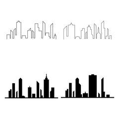 Obraz premium Modern City skyline vector icon background