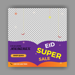 Eid special sale offer social media post design