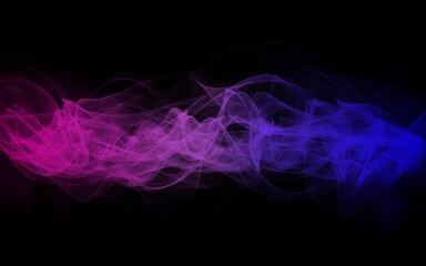 Blue red smoke on a dark background