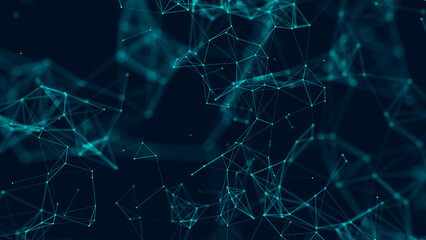 Abstract graphic design. Network connection background. 3d rendering.