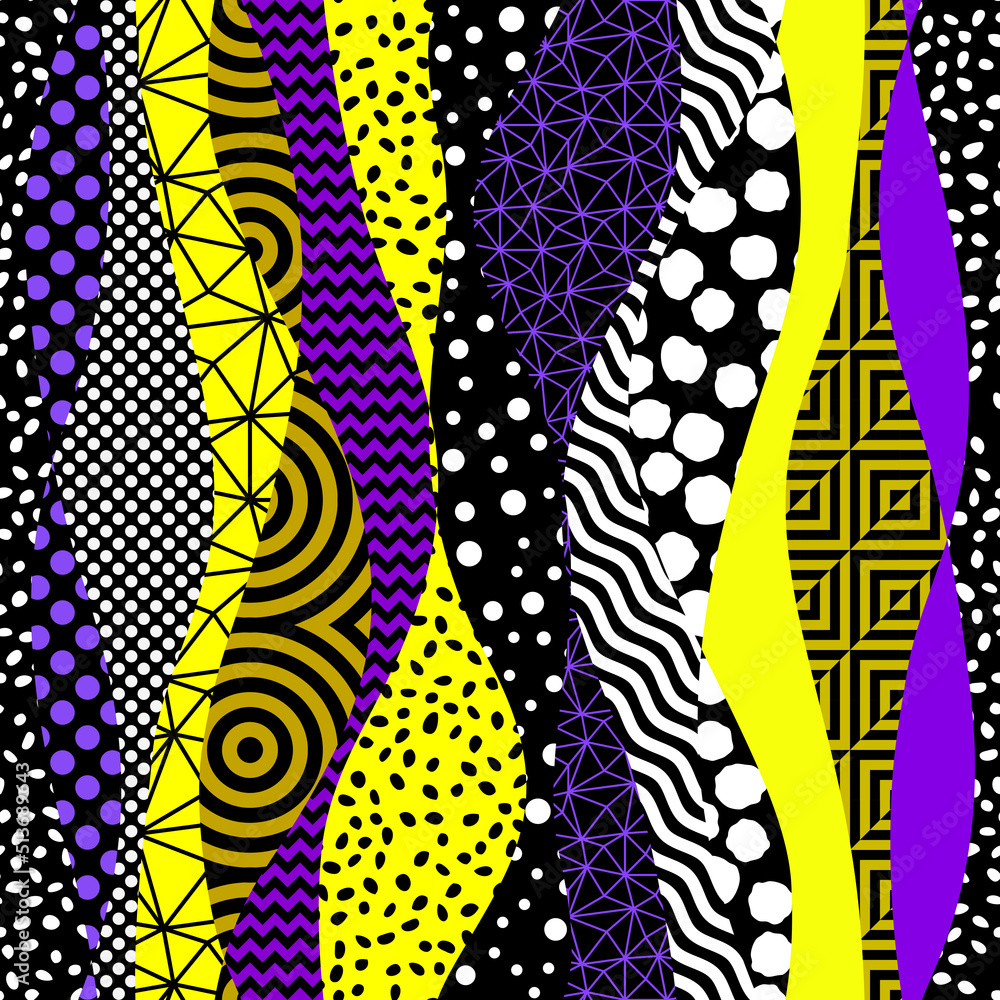 Poster Seamless vector pattern. Abstract square texture