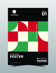 Poster creative design template. Cool abstract backgrounds, Black and white color, Vector illustration artwork A4 size.