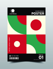 Poster creative design template. Cool abstract backgrounds, Black and white color, Vector illustration artwork A4 size.