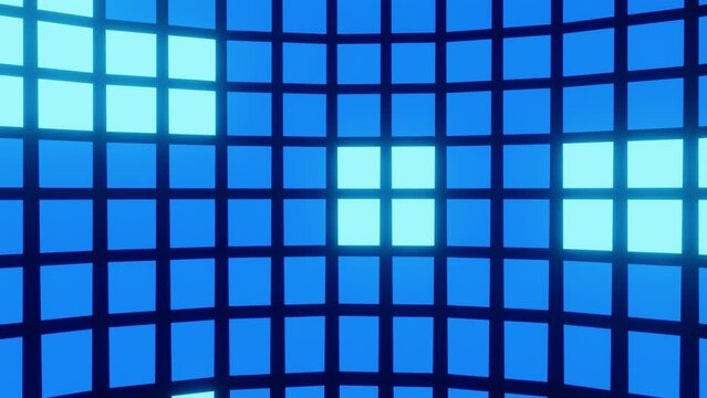 High speed blue neon squares seamless animation background 