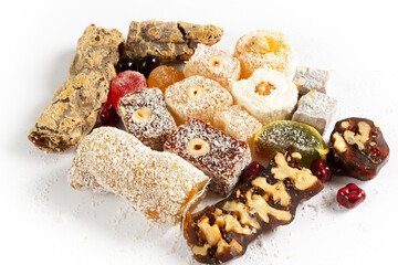 various Turkish delights and chocolate candies