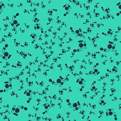 Black Water tap icon isolated seamless pattern on green background. Vector