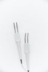 Manipulas for microcurrent therapy. electrical impulses for facial treatments. Professional skin care in the salon. Skin care concept, medical procedure. 